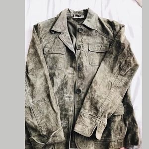 St. John’s Bay Olive-Green Velvet Jacket